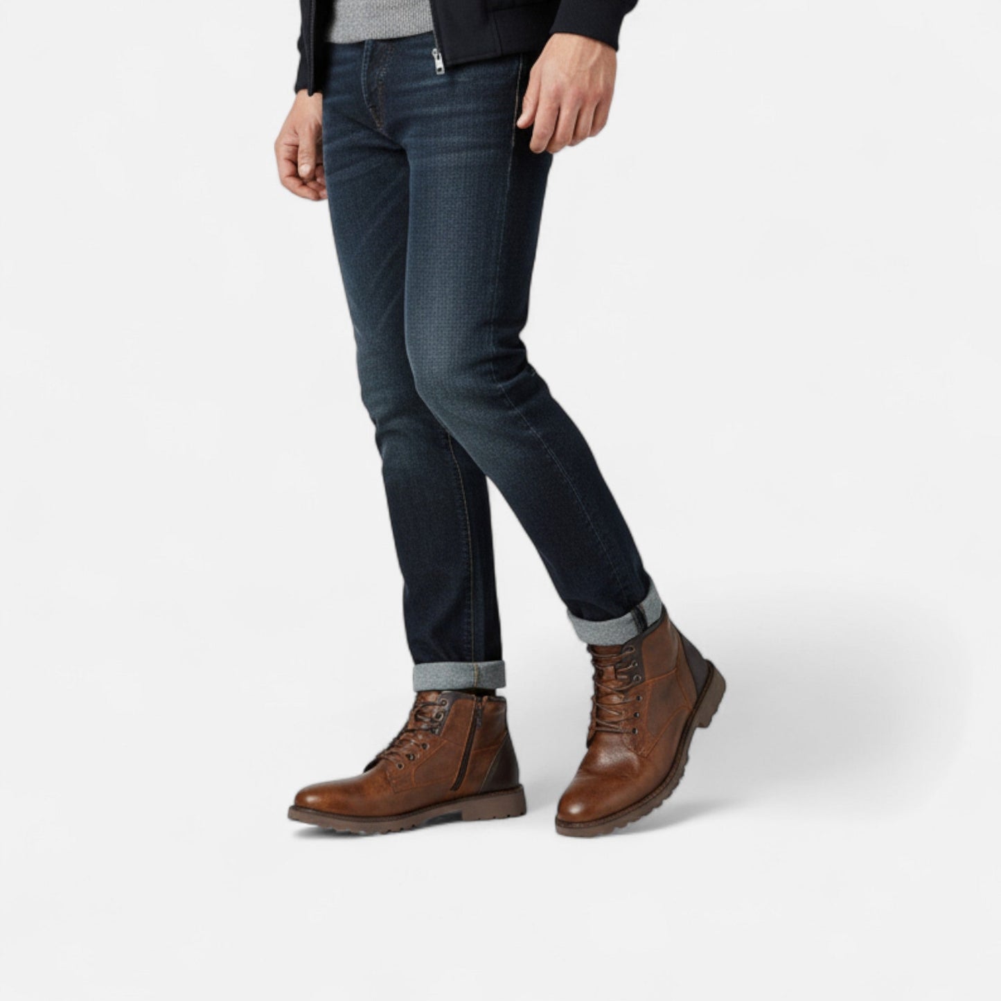 Torben | Herren Vintage Lederoptik Schnürstiefeletten – Elegante Business & Freizeit Ankle Boots im Klassischen Design