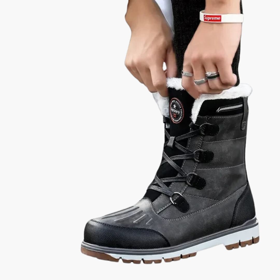 Herren Winterstiefel | Robuste Schnürboots mit Gummisohle für kalte Tage