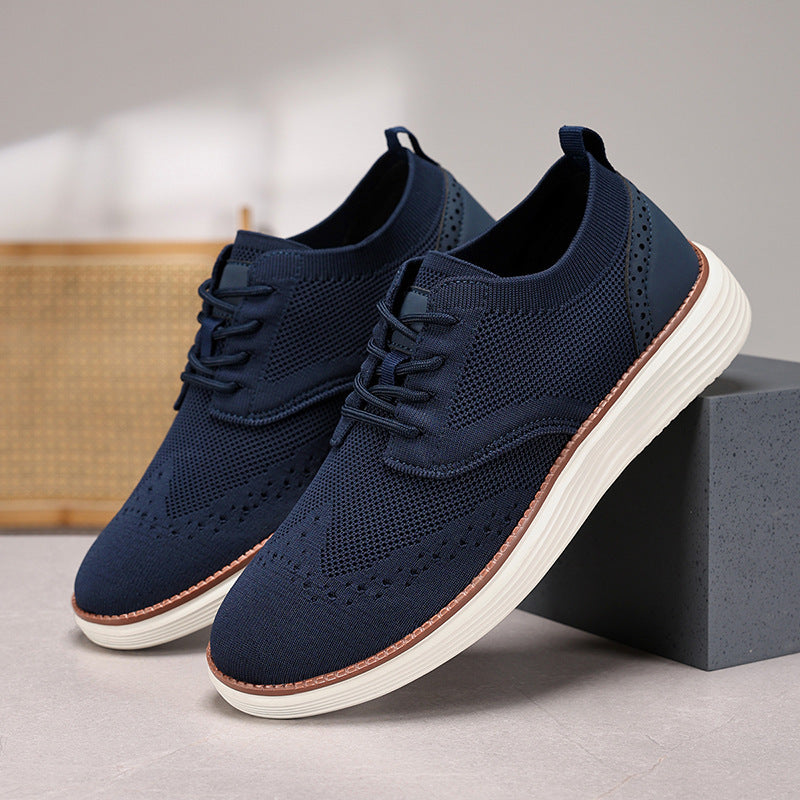 Werner | Men’s Dress Sneaker - Elegante Herren-Sneaker mit Strick-Obermaterial & Komfortsohle