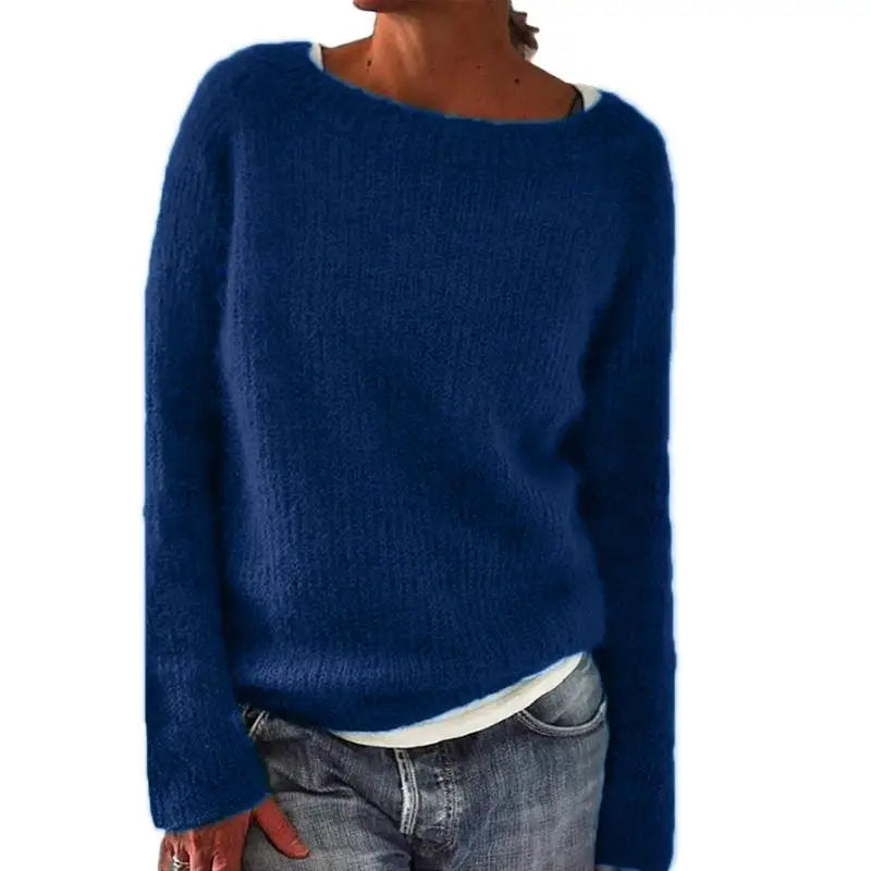 Warmer Strickpullover Damen | klassischer Rundhals für winterliche Eleganz