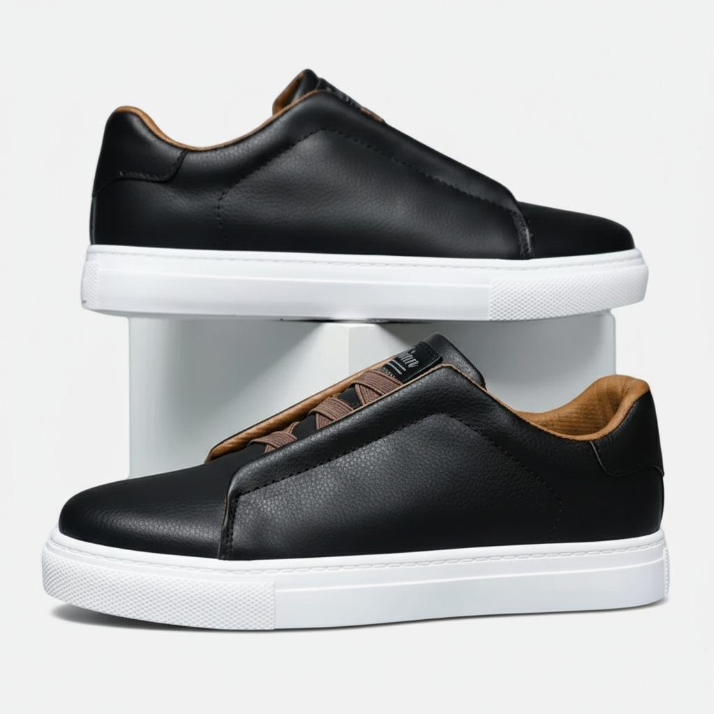Slip-On Leder-Sneaker für Herren | Bequeme Casual-Schuhe