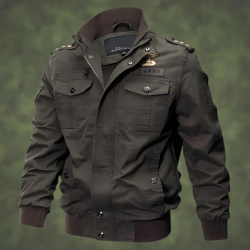Ashford | Herren Bomberjacke, Regular Fit mit Utility-Taschen, Rippbündchen & Military Design