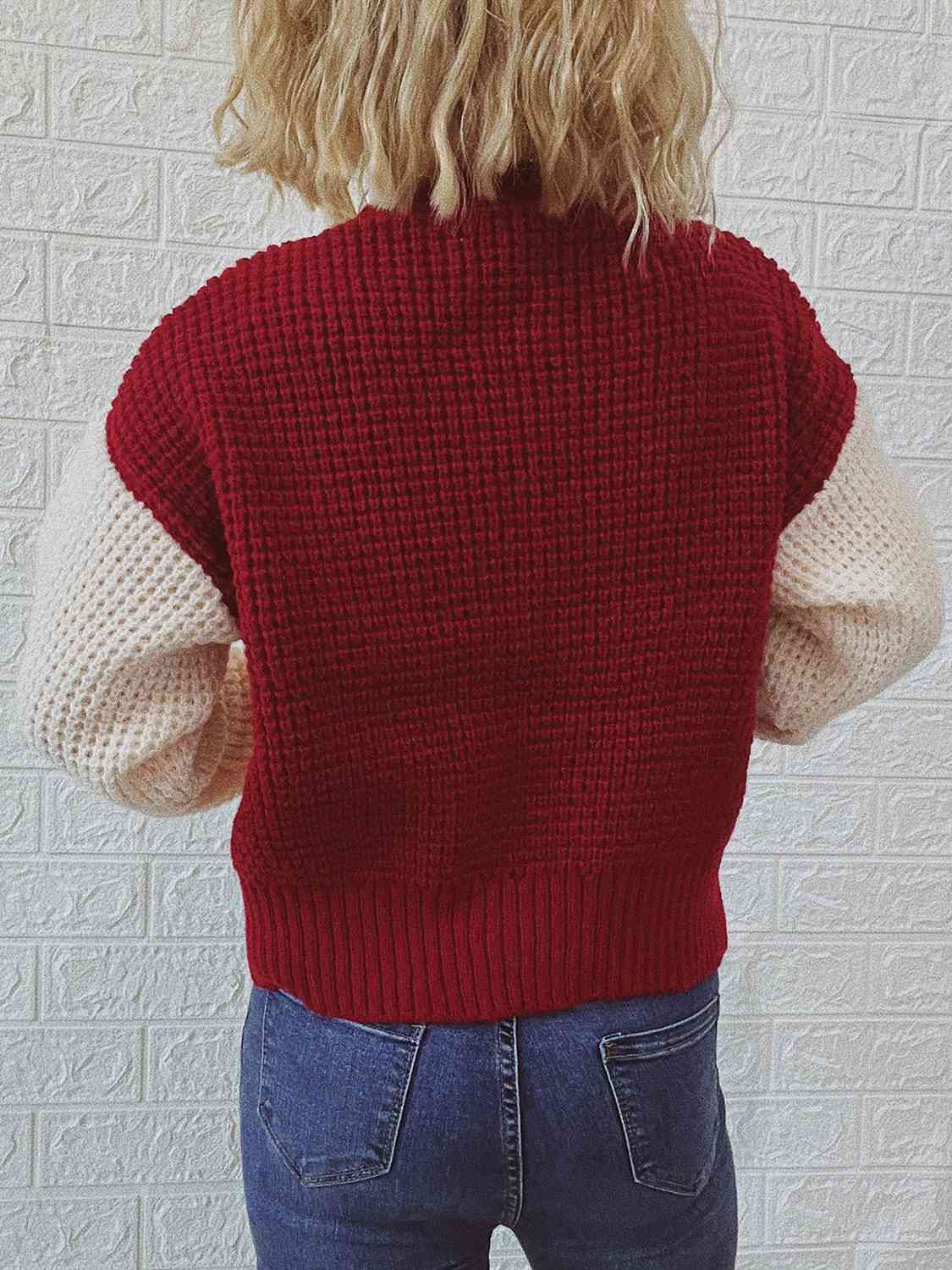 Quenora | Asymmetrischer Strickpullover mit Reißverschluss