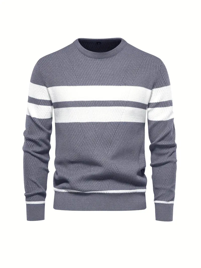 Fabian | Herren Pullover mit Streifenmuster – Modern und Gemütlich