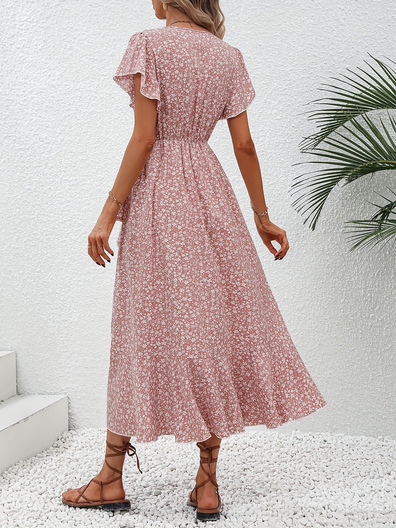 Cornelia | Midi-Wickelkleid in Rosa