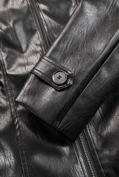 Damen Kunstlederjacke | Figurbetonter Stil & Zeitlose Eleganz