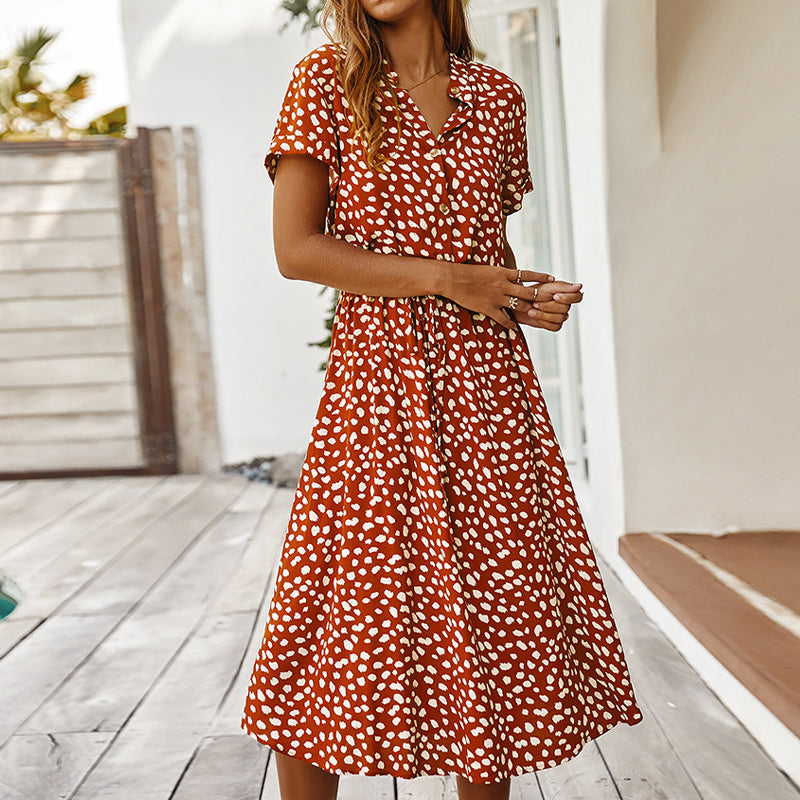 Simone | Damen Polka Dot Kleid