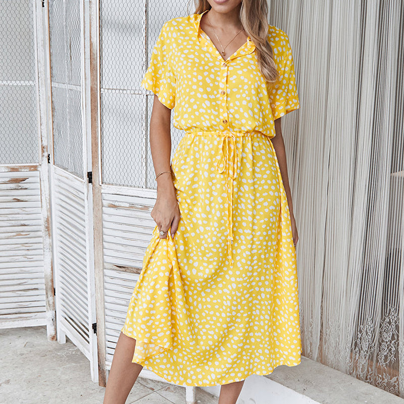 Simone | Damen Polka Dot Kleid