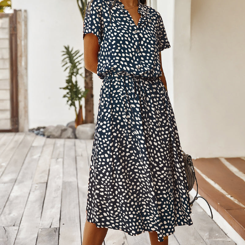 Simone | Damen Polka Dot Kleid