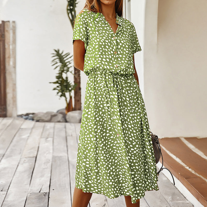 Simone | Damen Polka Dot Kleid