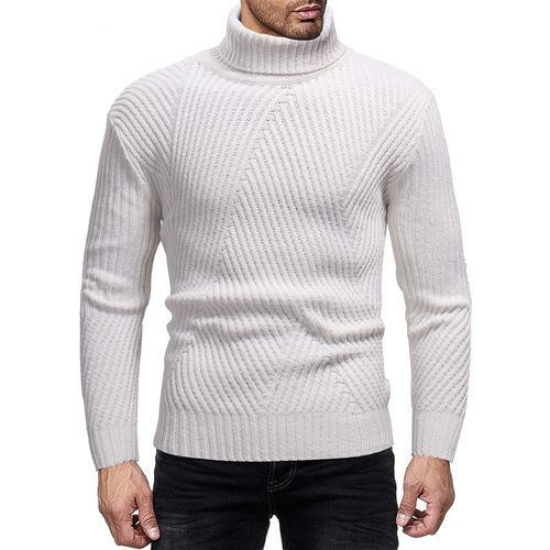 Structured Knit Sweater Herren | Moderner Strickpullover mit Rollkragen