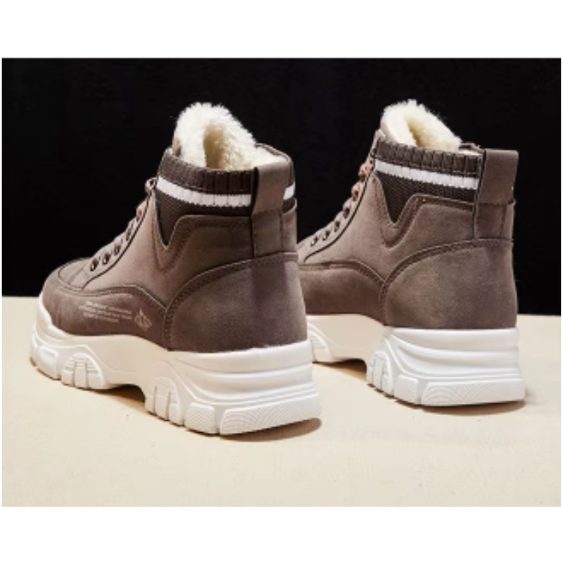 Valeria | Damen Winter-Sneaker mit Plattformsohle, Fleece-Futter und Schnürdetails