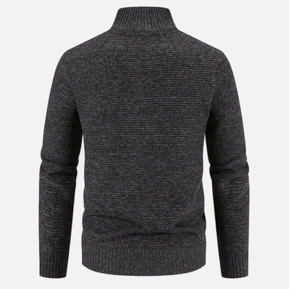 Herren Fleecejacke Patchwork | Stehkragen und Stilvolle Kontraste