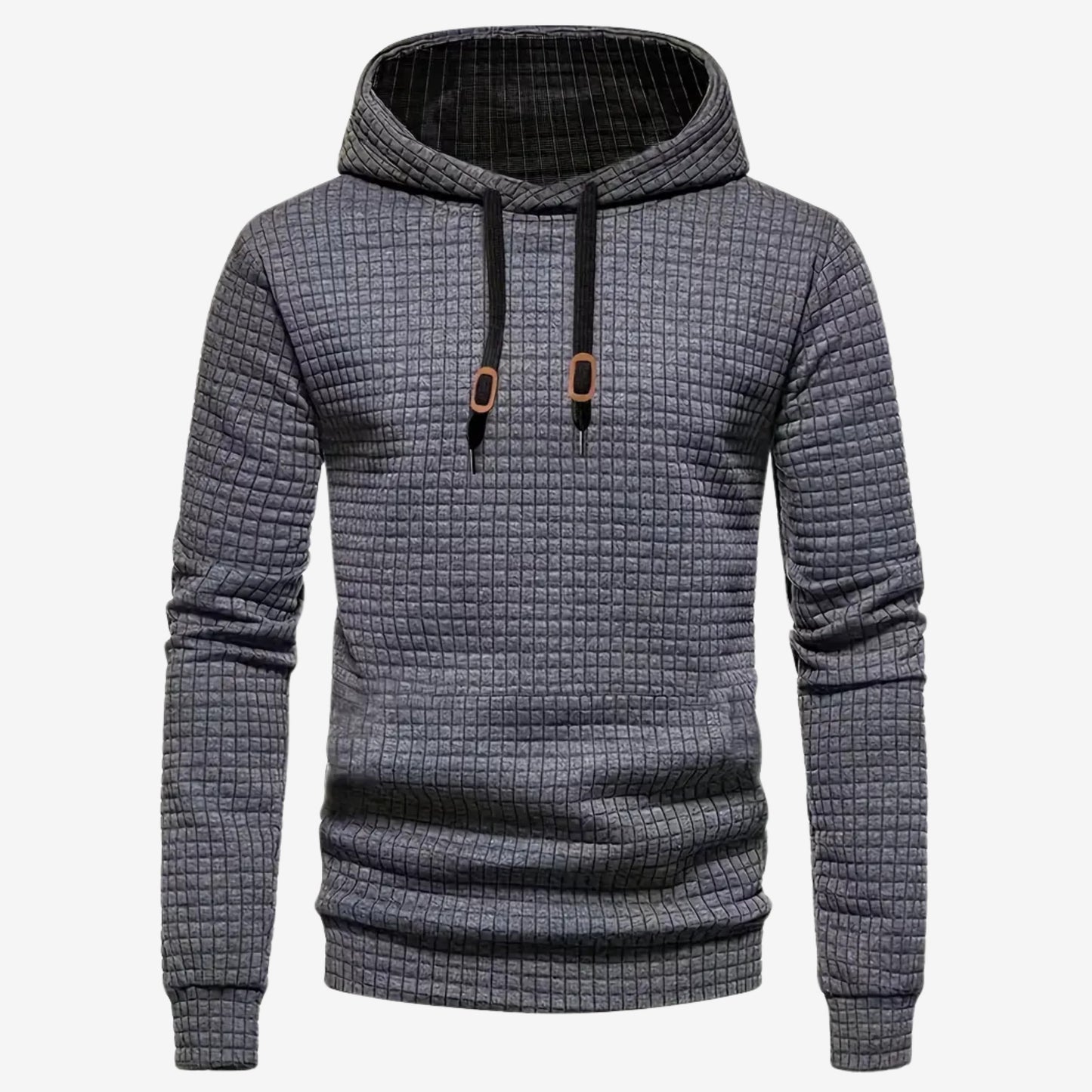 Emil | Herren Kapuzenpullover mit Kordelzug und Patchwork-Details an den Ärmeln – Stilvoll und bequem