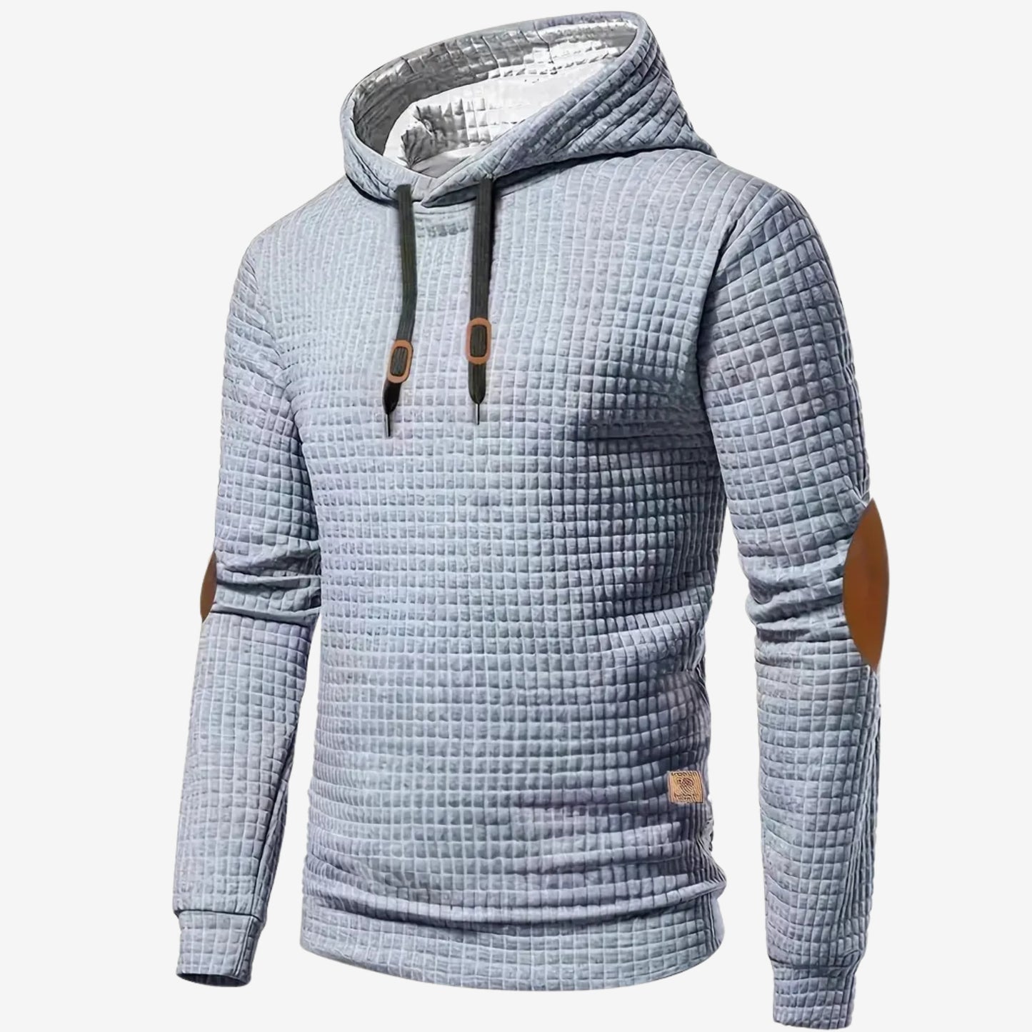 Emil | Herren Kapuzenpullover mit Kordelzug und Patchwork-Details an den Ärmeln – Stilvoll und bequem