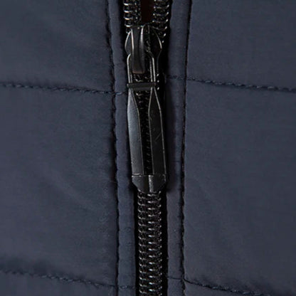 Herren Fleecejacke Patchwork | Stehkragen und Stilvolle Kontraste