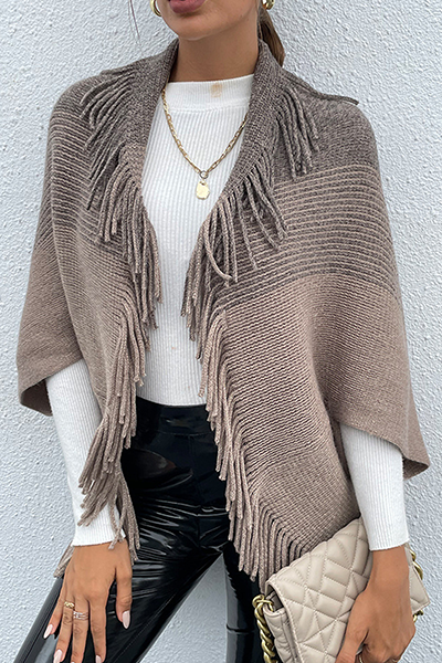 Zelinda | Strick-Cardigan mit Fransen im Boho-Stil