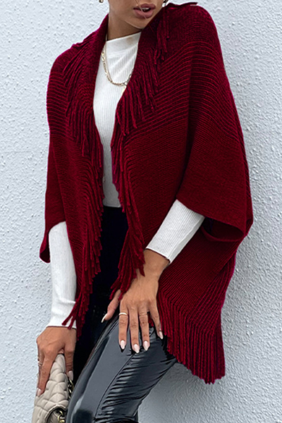 Zelinda | Strick-Cardigan mit Fransen im Boho-Stil