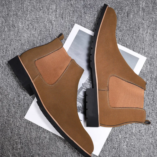 Elias | Herren Chelsea Boots aus hochwertigem Leder mit Profilsohle und elastischen Seitenteilen