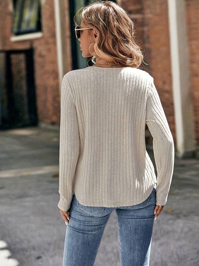 Salvira | Damen Strickpullover mit Spitzen-Schultern