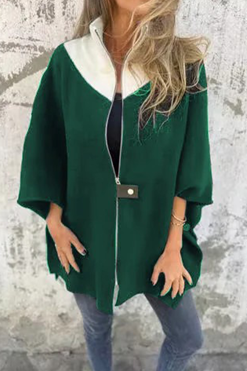 Florina | Langer Zip-up Cardigan mit weiten Ärmeln