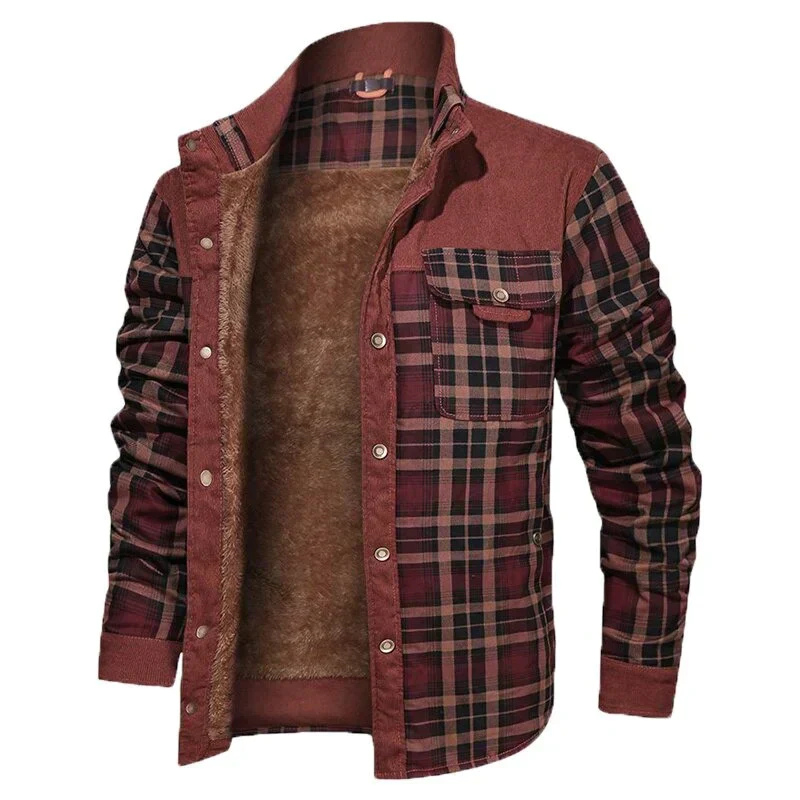 Beckett | Herren Plaid Shirt Jacket mit warmem Fleecefutter, modern & stylisch