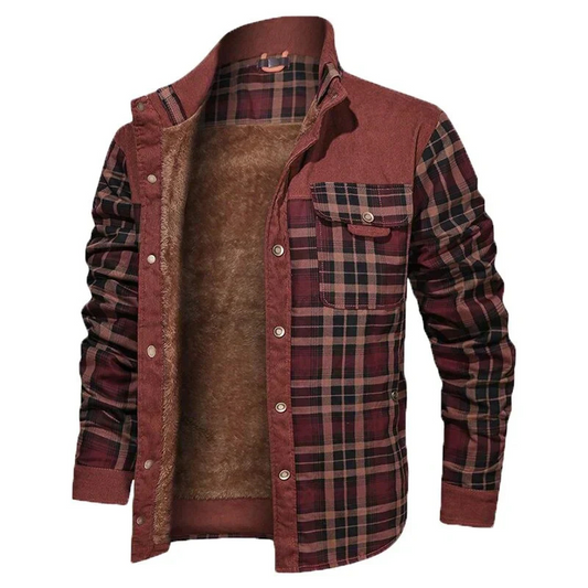 Beckett | Herren Plaid Shirt Jacket mit warmem Fleecefutter, modern & stylisch