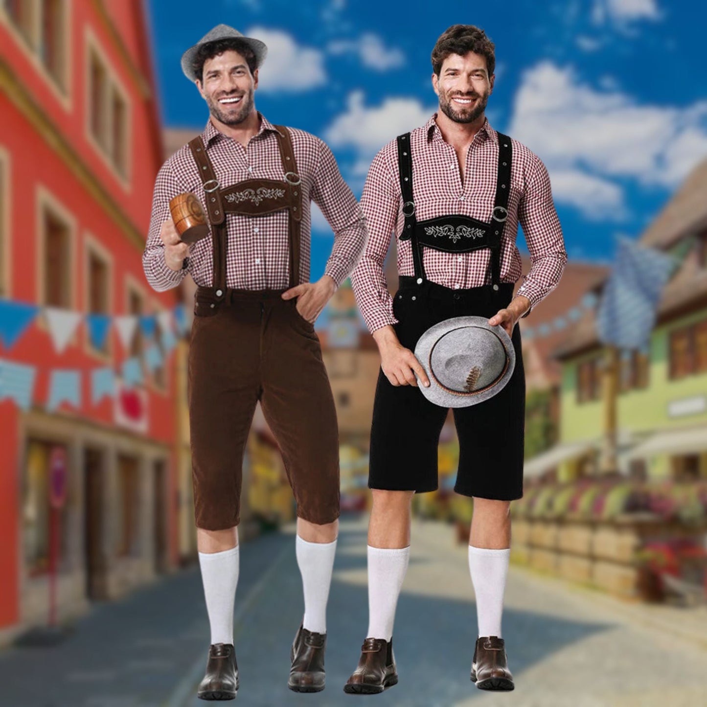 William | Drei-teiliges Oktoberfest Lederhosen-Set