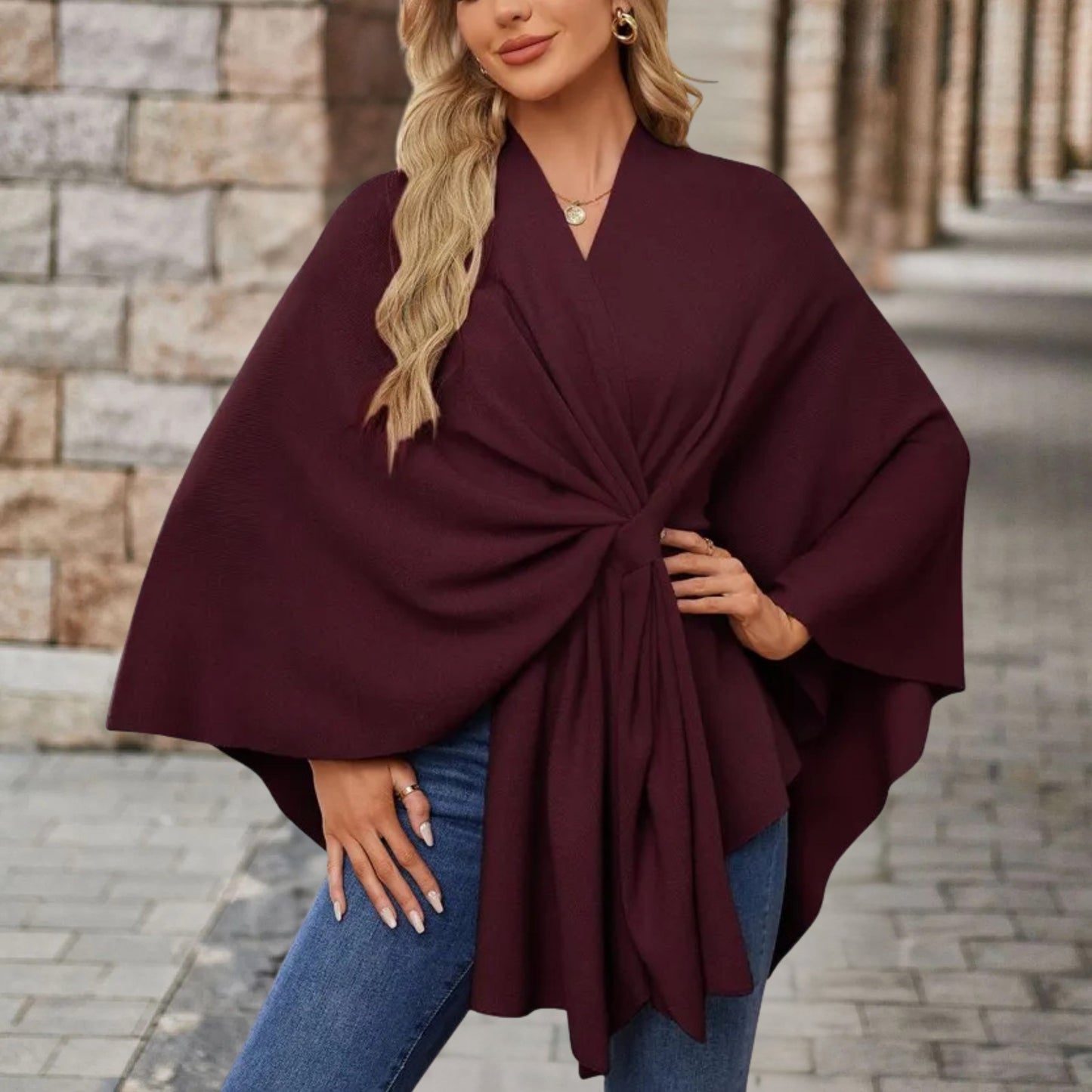 Wickel-Poncho-Top | Eleganz und Leichtigkeit für stilbewusste Frauen