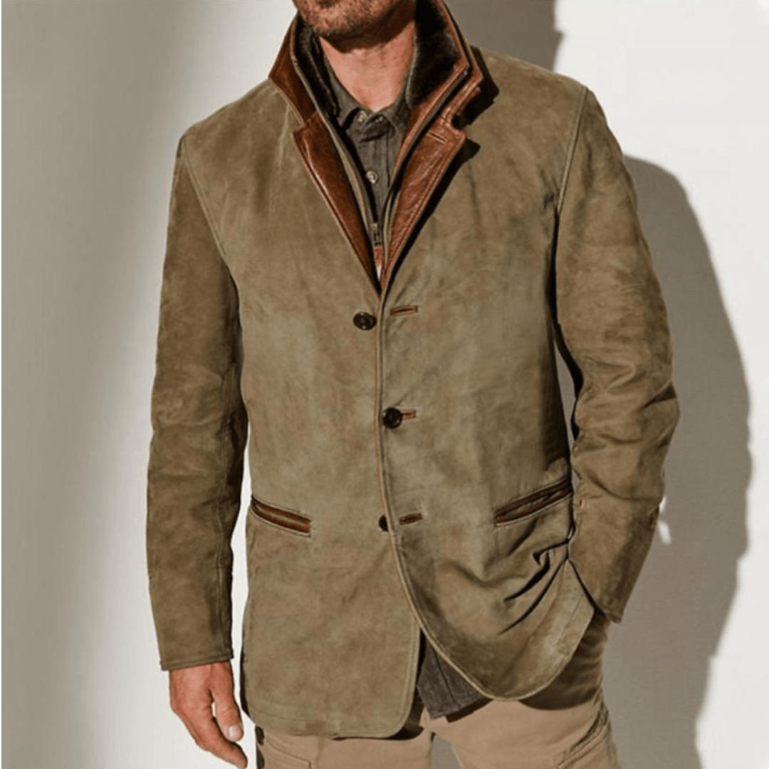 Blake | Herren Khaki Blazer Winterjacke im Vintage Stil
