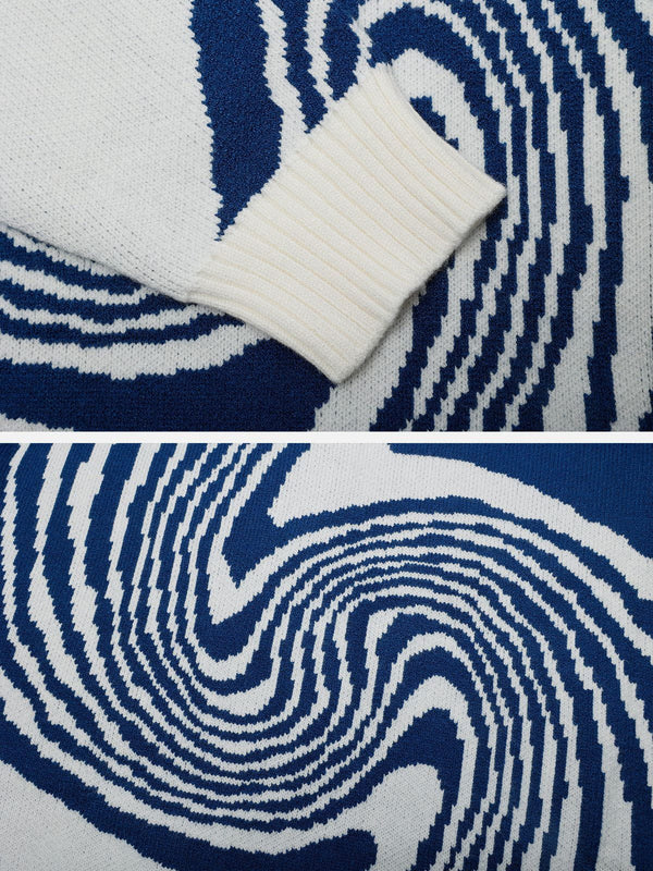 Whirly | Whirlpool-Muster Strickpullover