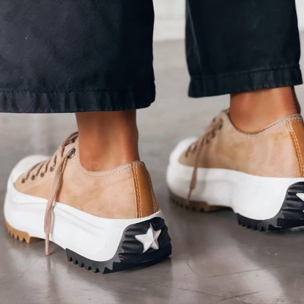 Nikkie | Damen Leder Plateau-Sneakers mit Schnürung – Stilvoll und bequem