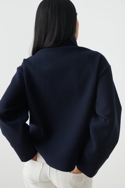 Elegante Damen Kurzjacke mit Stehkragen | Minimalistische Raffinesse für jeden Anlass