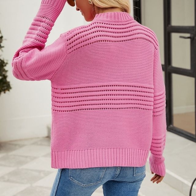 Rovina | Strickpullover in Einfarbig mit Cut-Out-Details