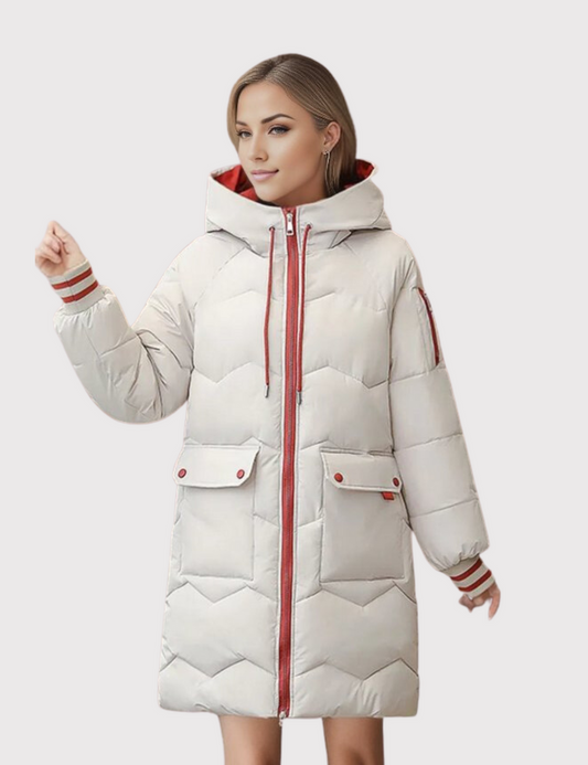 Dianne | Damen Winter Parka mit Kapuze, Vollem Reißverschluss und Mehreren Taschen