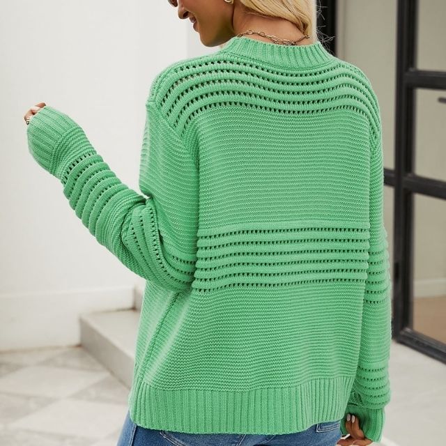 Rovina | Strickpullover in Einfarbig mit Cut-Out-Details