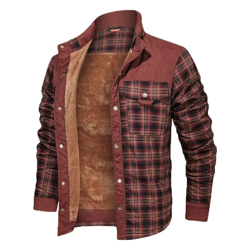 Beckett | Herren Plaid Shirt Jacket mit warmem Fleecefutter, modern & stylisch