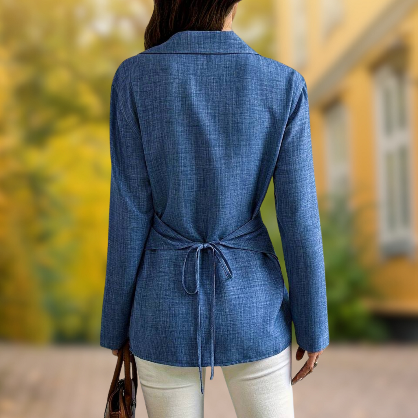 Soppie | Elegante Wickelbluse mit Knopfleiste für Damen