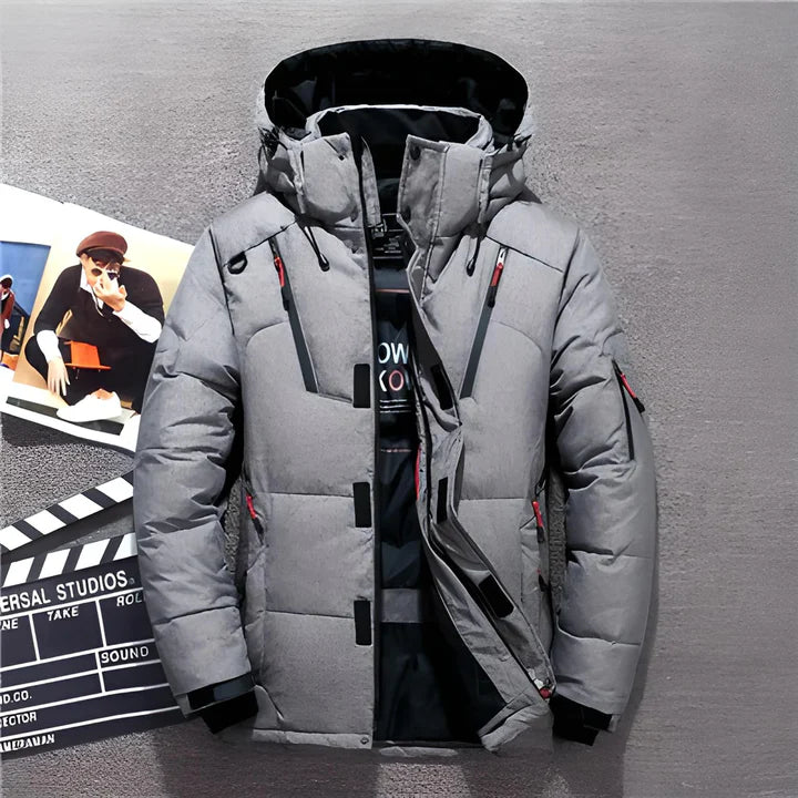 Mason | Herren Winterjacke Steppjacke mit Kapuze & Taschen, Gefüttert und Warm