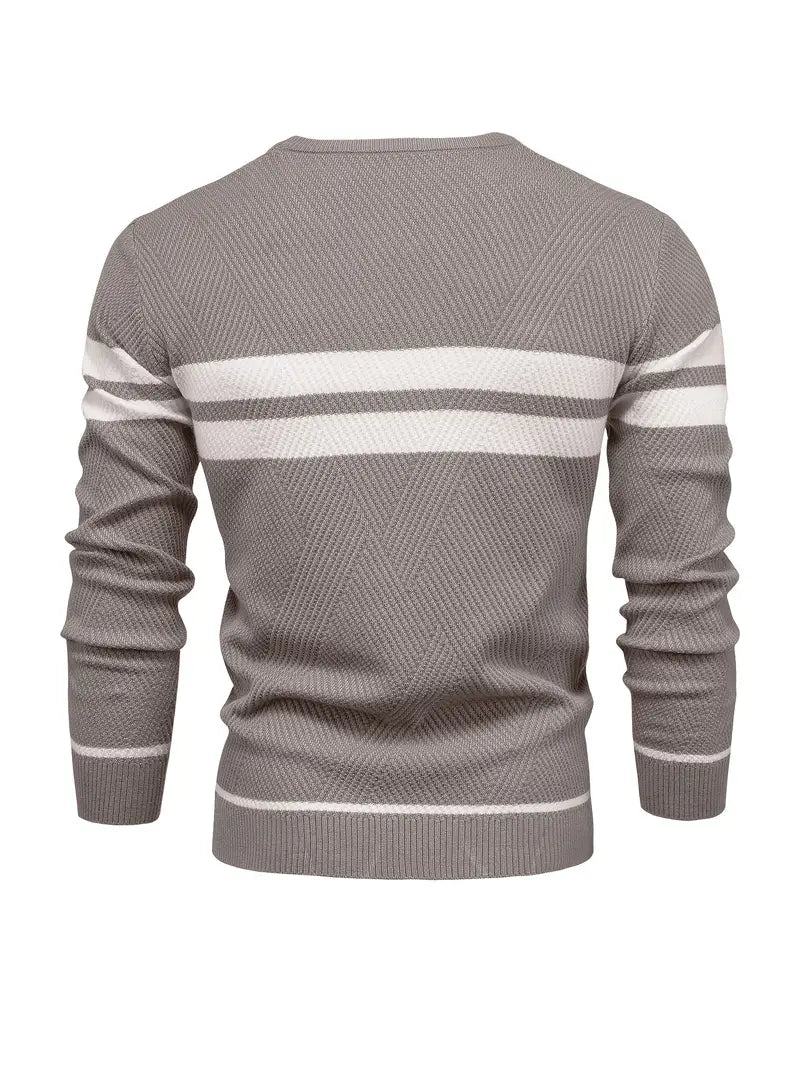 Fabian | Herren Pullover mit Streifenmuster – Modern und Gemütlich