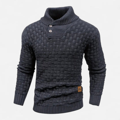 Timo | Herren Klassischer Strickpullover mit Knopfleiste – Weicher, Strukturierter Winterpullover mit Hohem Stretchkomfort