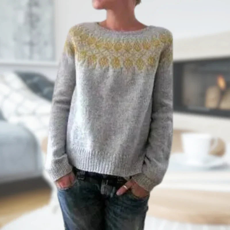 Nalira | Gestreifter Strickpullover für stilvolle Gemütlichkeit