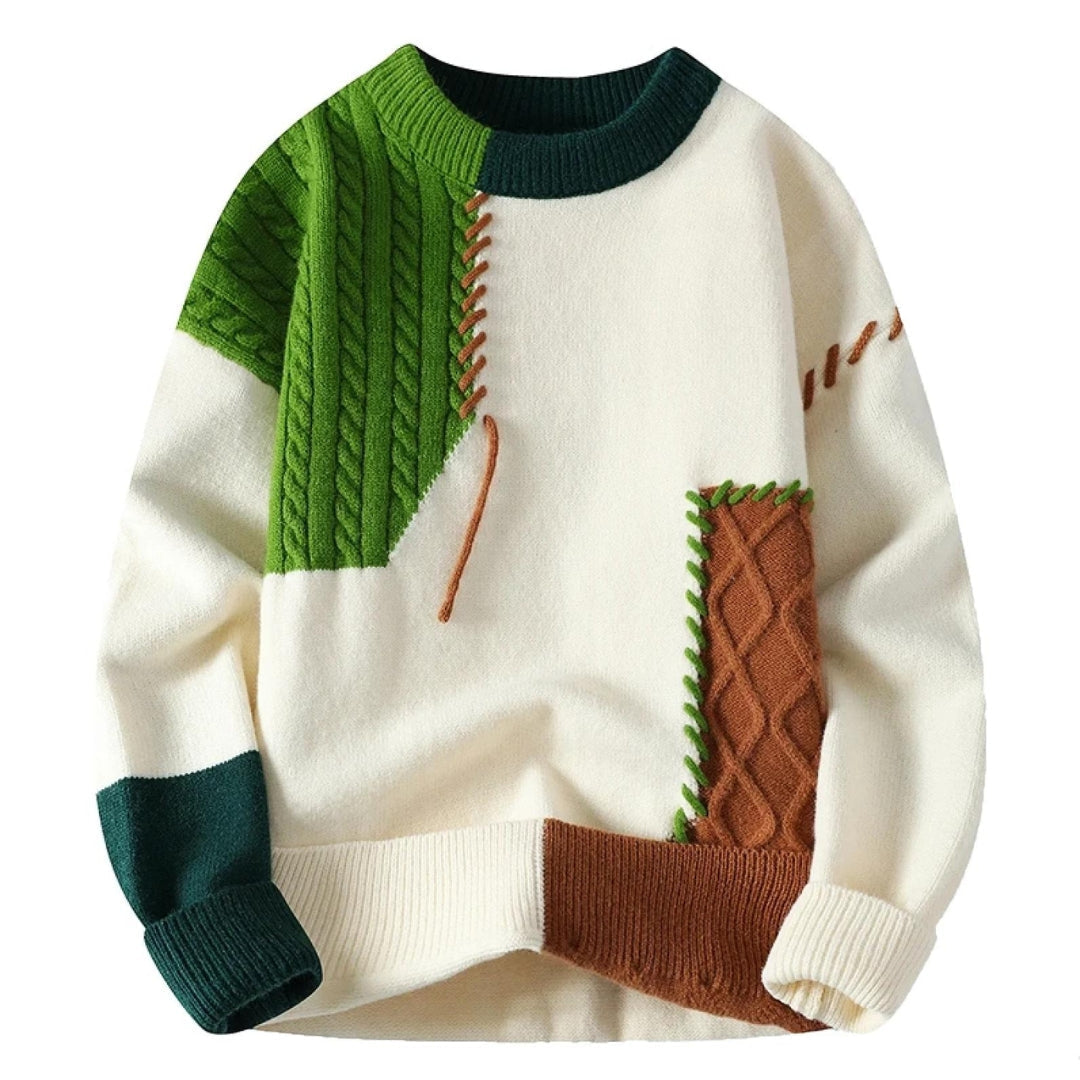 Vincent | Künstlerischer Patchwork-Pullover