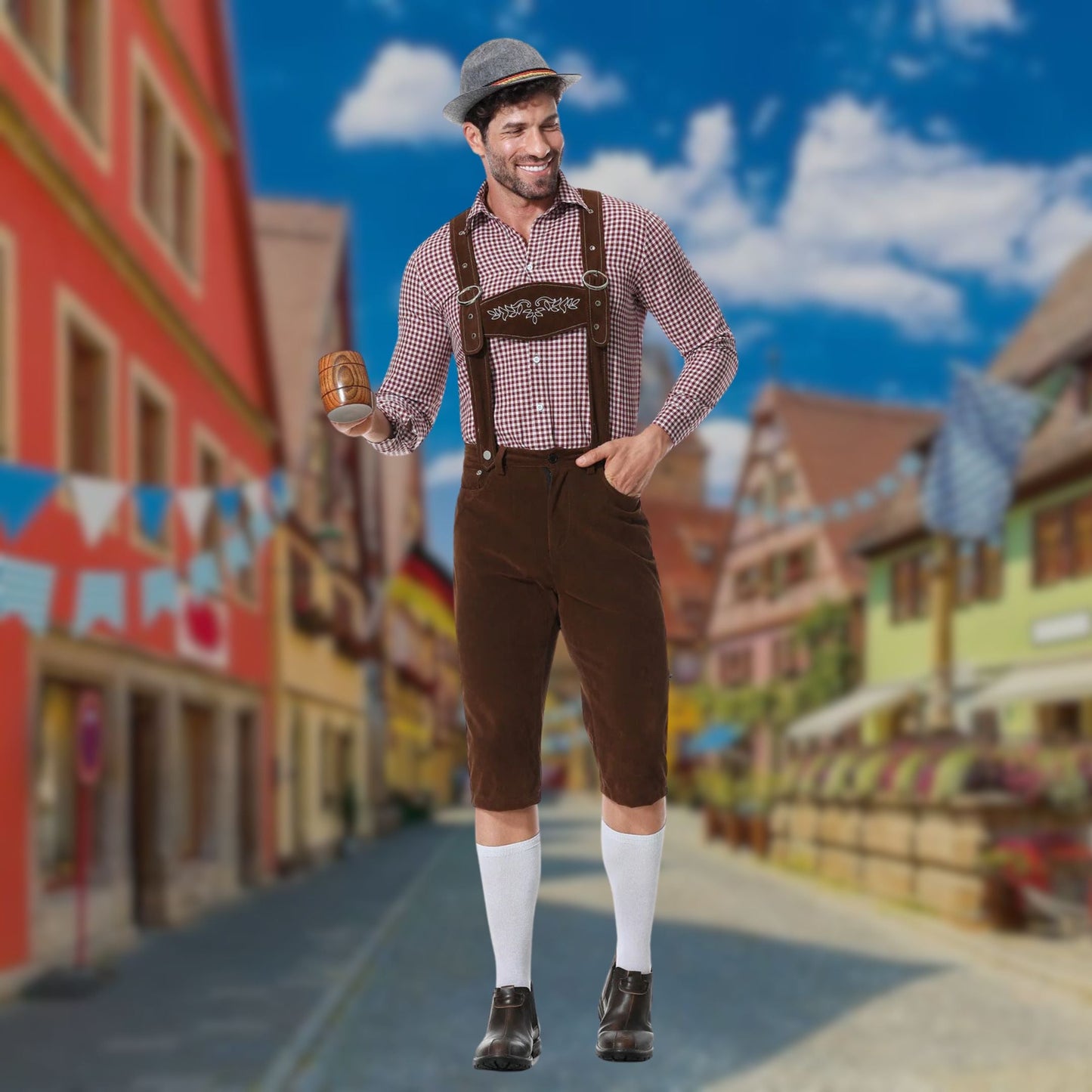 William | Drei-teiliges Oktoberfest Lederhosen-Set