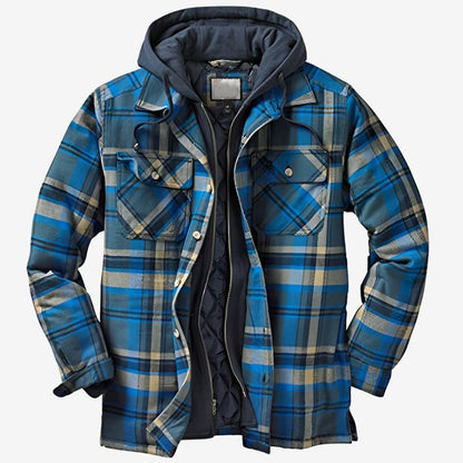 Herren Flanelljacke | Warme Kapuzenjacke für Freizeit & Outdoor
