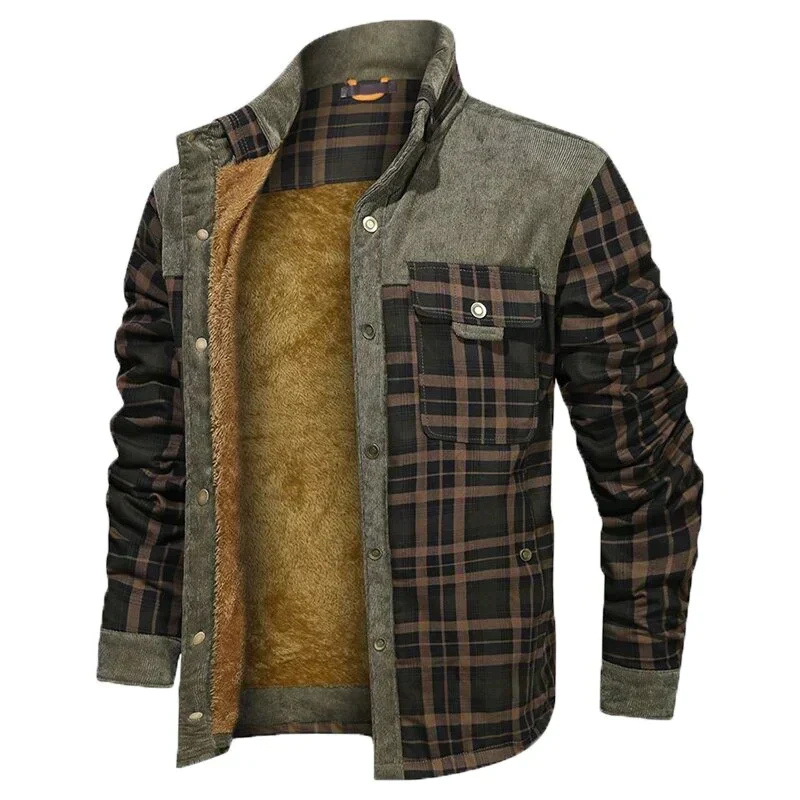 Beckett | Herren Plaid Shirt Jacket mit warmem Fleecefutter, modern & stylisch