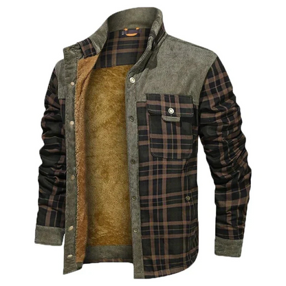 Beckett | Herren Plaid Shirt Jacket mit warmem Fleecefutter, modern & stylisch