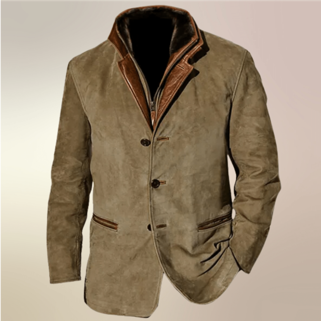 Blake | Herren Khaki Blazer Winterjacke im Vintage Stil