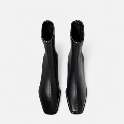 Vintage Stiefeletten mit quadratischer Spitze | Damen, stilvoll & wärmend