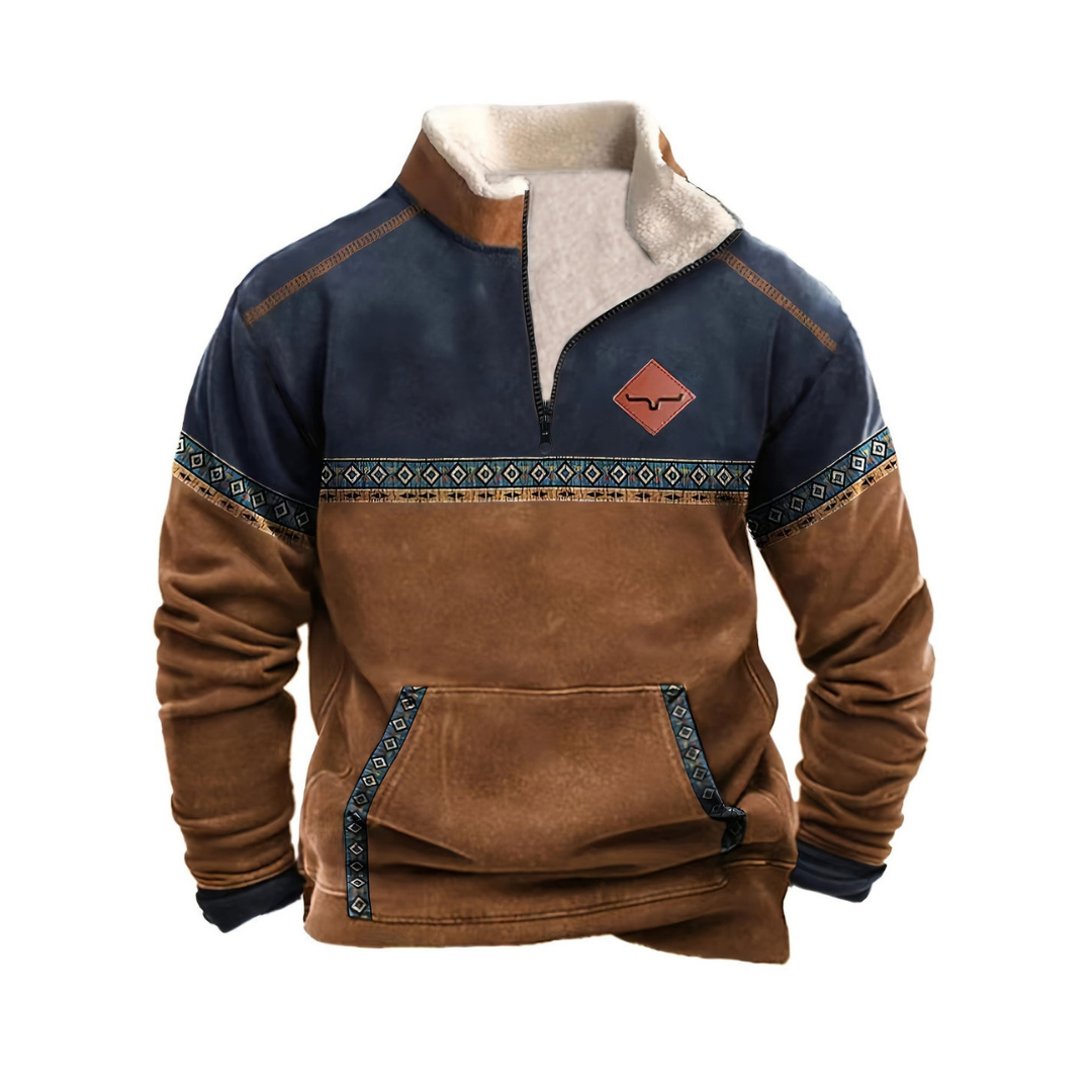 Friedrik | Herren Vintage Strickpullover mit Stehkragen – Warm & Stilvoll